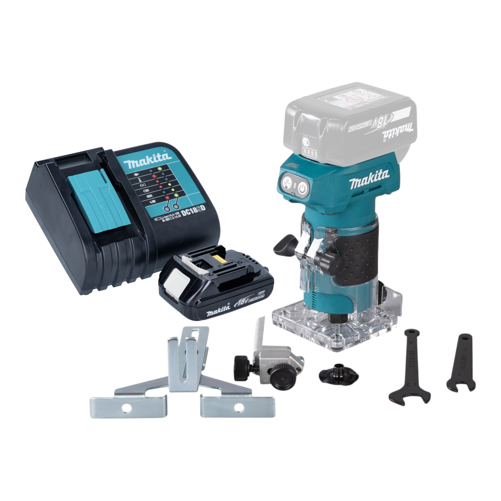 Makita DRT 52 SY1 Akku Kantenfraese 18 V 6 mm Brushless 1x Akku 1 5 Ah Ladegeraet 0 - toolbrothers
