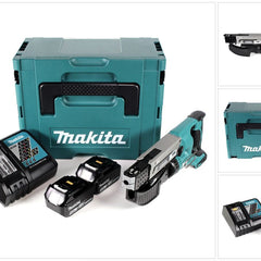 Makita DFR 550 RTJ Akku Magazinschrauber 18V 25-55mm + 2x Akku 5,0Ah + Ladegerät + Makpac - Toolbrothers