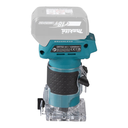 Makita DRT 52 SM1J Akku Kantenfräse 18 V 6 mm Brushless + 1x Akku 4,0 Ah + Ladegerät + Makpac