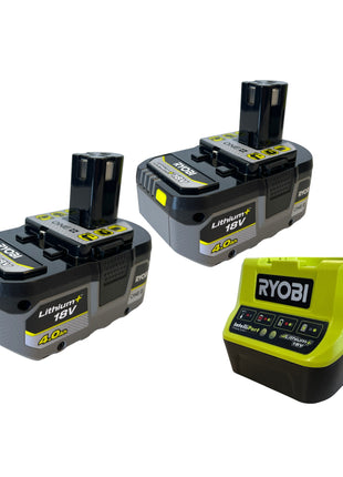 Ryobi R18AG-0 Akku Winkelschleifer 18 V ONE+ 115 mm + 2x Akku 4,0 Ah + Ladegerät