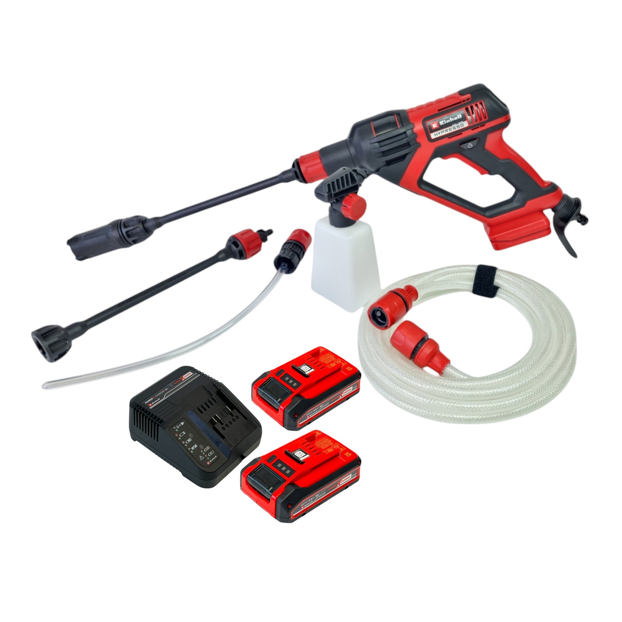 Einhell HYPRESSO 18 24 1 Akku Druckreinigerpistole 18 V 24 bar 240 l h 2x PXC Plus Akku 4 0 Ah Ladegeraet 0 - toolbrothers