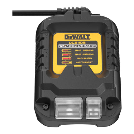 DeWalt DCB 1102 E2 Battery Starter Set 18 V con 2x batteria Powerstack 1,7 Ah + caricatore DCB 1102