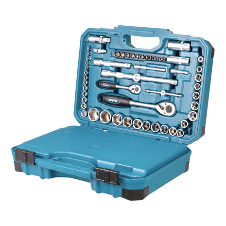 Makita E-17980 set de herramientas 231 piezas 5/16" / 1/4" / 1/2" destornillador / trinquete / llave / puntas + estuche