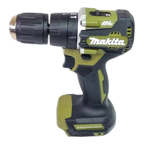 Makita DHP 487 SY1O taladro percutor inalámbrico 18 V 40 Nm sin escobillas oliva serie Outdoor Adventure + 1x batería 1,5 Ah + cargador