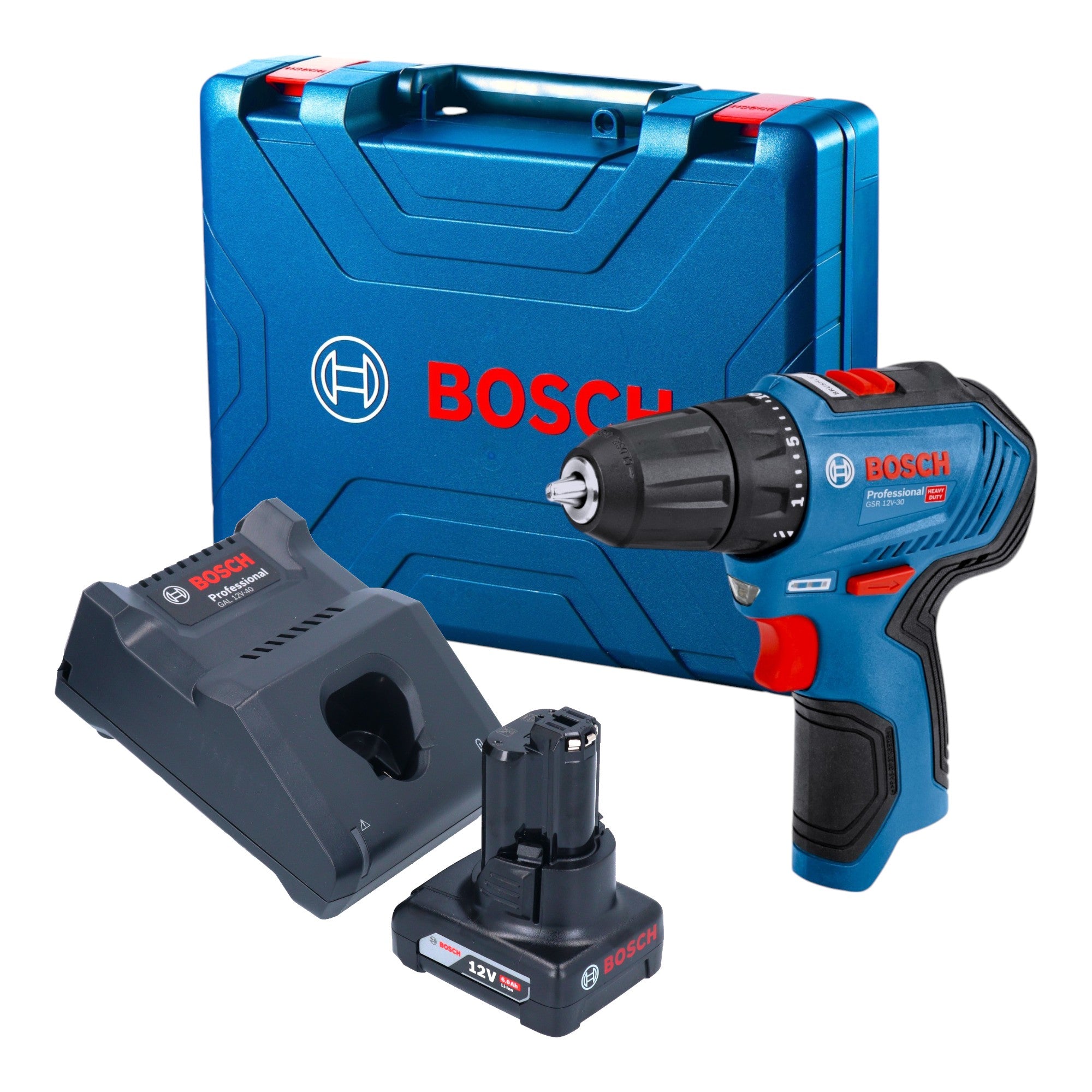 Bosch GSR 12V 30 Professional Akku Bohrschrauber 12 V 30 Nm Brushless 1x Akku 6 0 Ah Ladegeraet Koffer 0 - toolbrothers