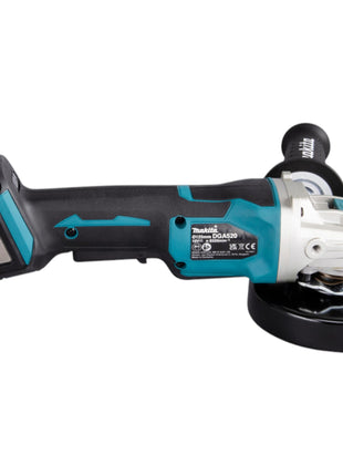 Makita DGA 520 SGX1 akumulatorowa szlifierka kątowa 18 V 125 mm X-LOCK bezszczotkowa + 2x akumulator 6,0 Ah + ładowarka