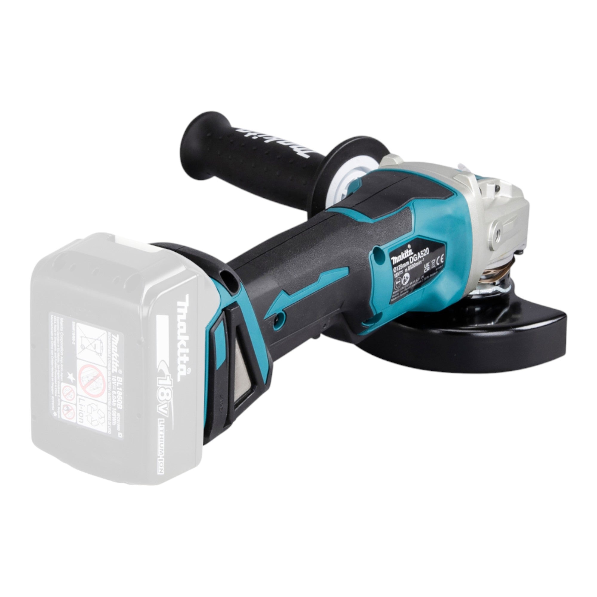 Makita DGA 520 RT1JX1 Akku Winkelschleifer 18 V 125 mm X LOCK Brushless 1x Akku 5 0 Ah Ladegeraet Makpac 4 - toolbrothers