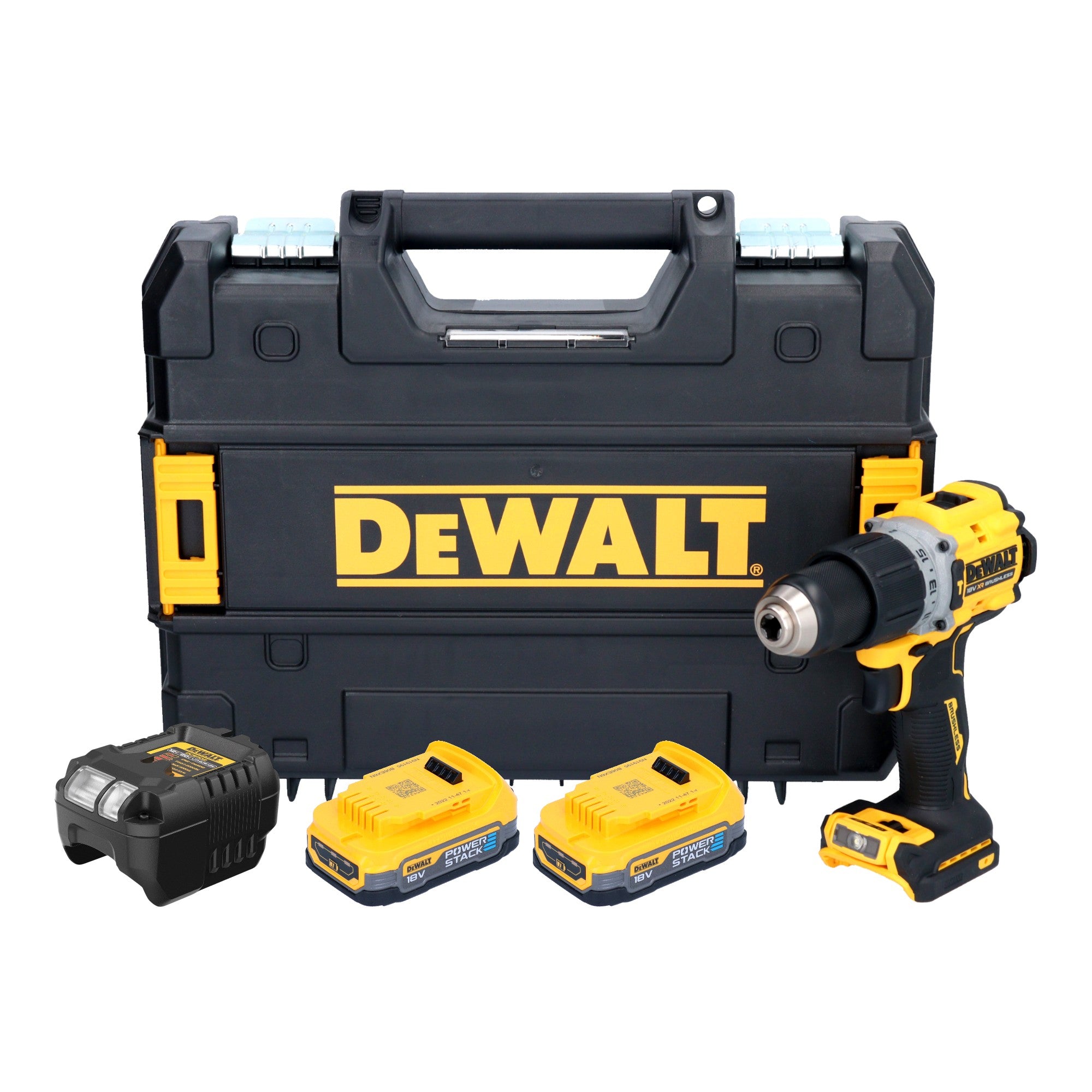 DeWalt DCD 805 E2T Akku Schlagbohrschrauber 18 V 90 Nm Brushless 2x Powerstack Akku 1 7 Ah Ladegeraet TSTAK 0 - toolbrothers