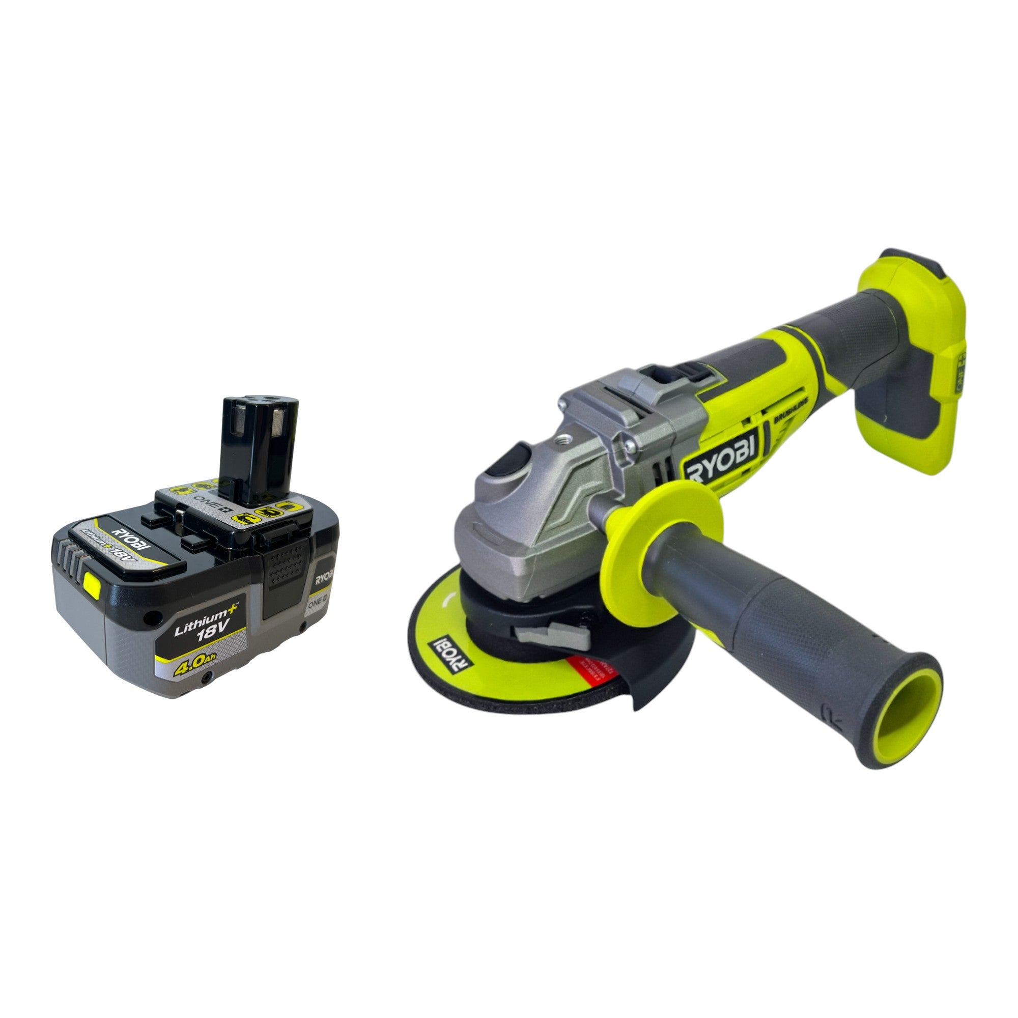 RYOBI R18AG7 0 Akku Winkelschleifer 18 V 125 mm Brushless 1x Akku 4 0 Ah ohne Ladegeraet 0 - toolbrothers