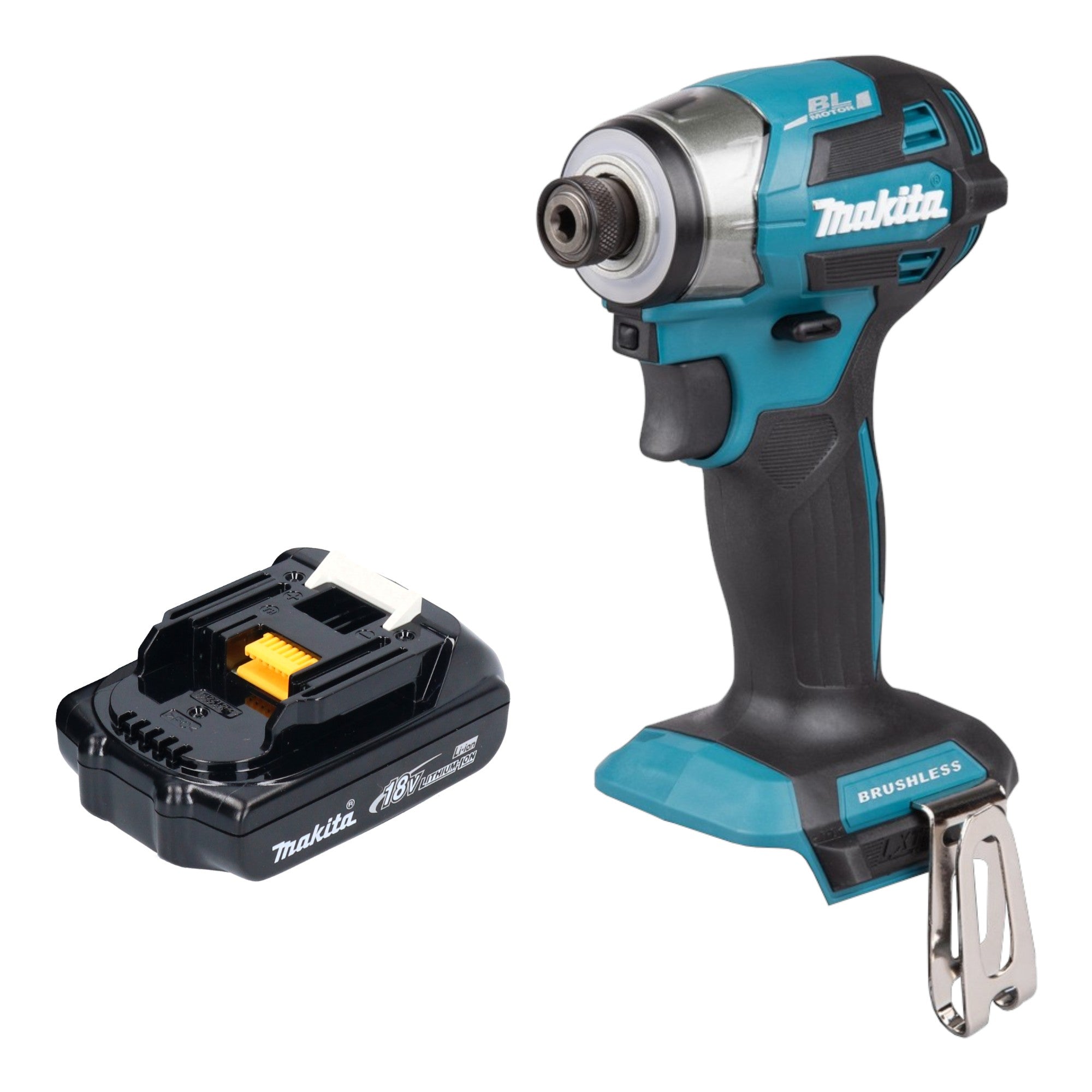 Makita DTD 173 Y1 Akku Schlagschrauber 18 V 180 Nm 1 4 Brushless 1x Akku 1 5 Ah ohne Ladegeraet 0 - toolbrothers