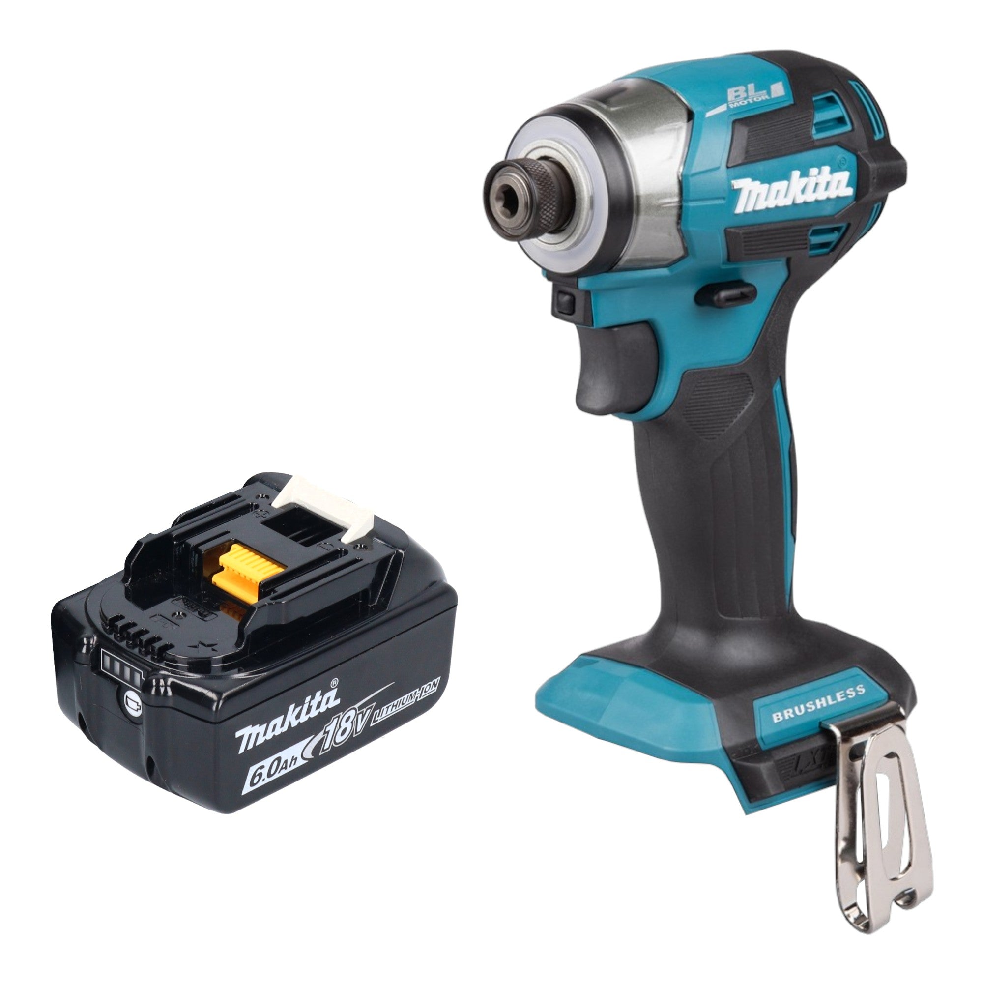 Makita DTD 173 G1 Akku Schlagschrauber 18 V 180 Nm 1 4 Brushless 1x Akku 6 0 Ah ohne Ladegeraet 0 - toolbrothers