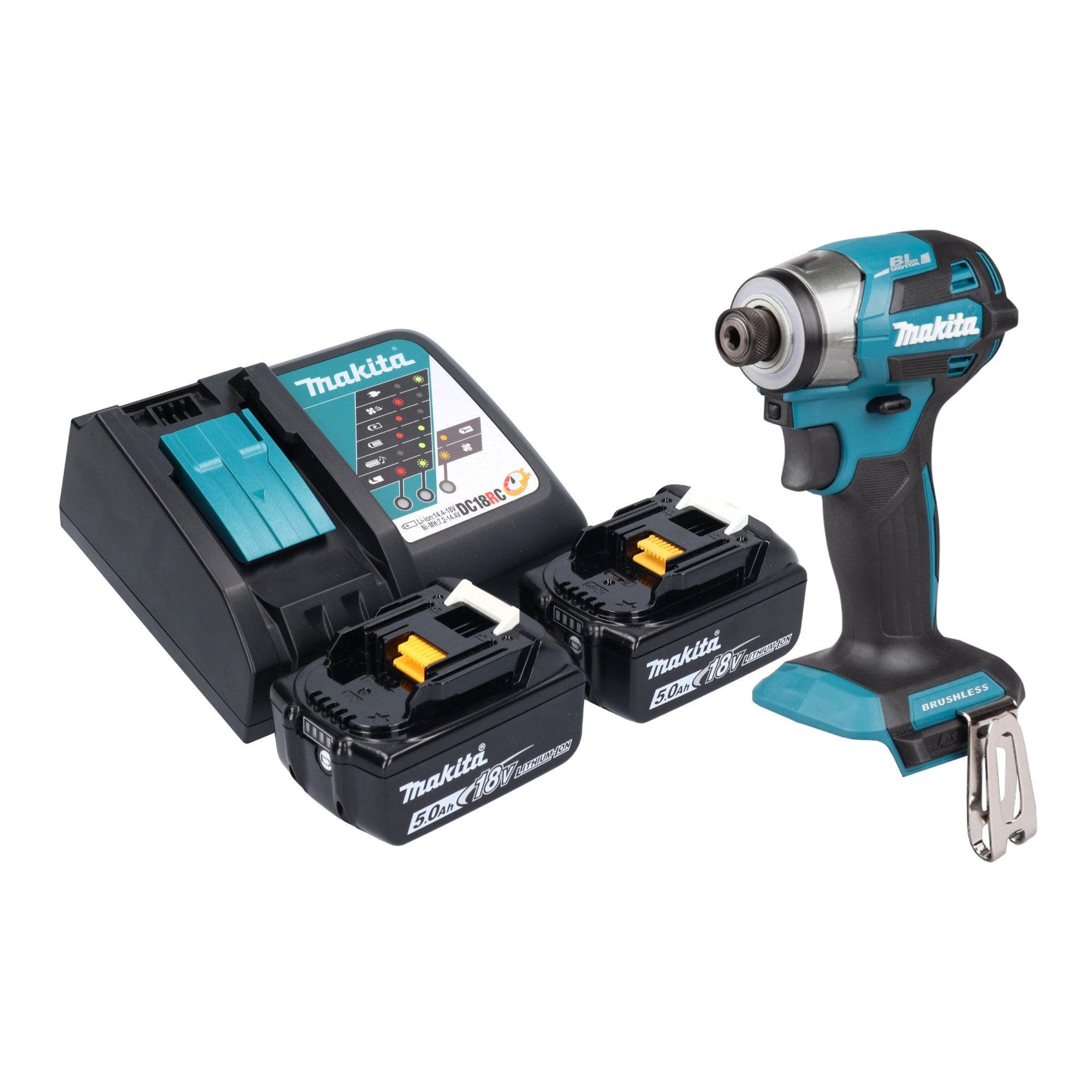 Makita DTD 173 RT Akku Schlagschrauber 18 V 180 Nm 1 4 Brushless 2x Akku 5 0 Ah Ladegeraet 0 - toolbrothers