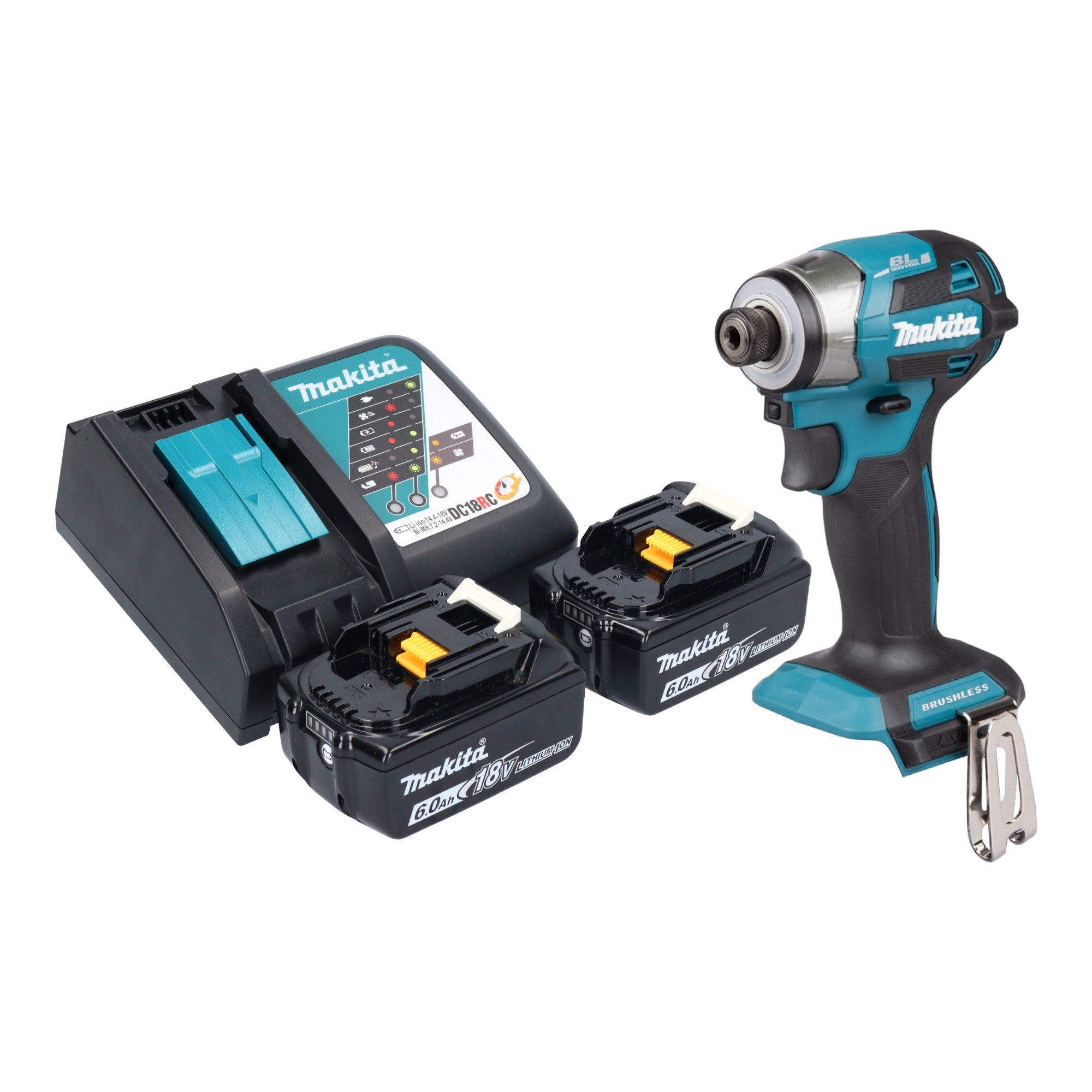 Makita DTD 173 RG Akku Schlagschrauber 18 V 180 Nm 1 4 Brushless 2x Akku 6 0 Ah Ladegeraet 0 - toolbrothers