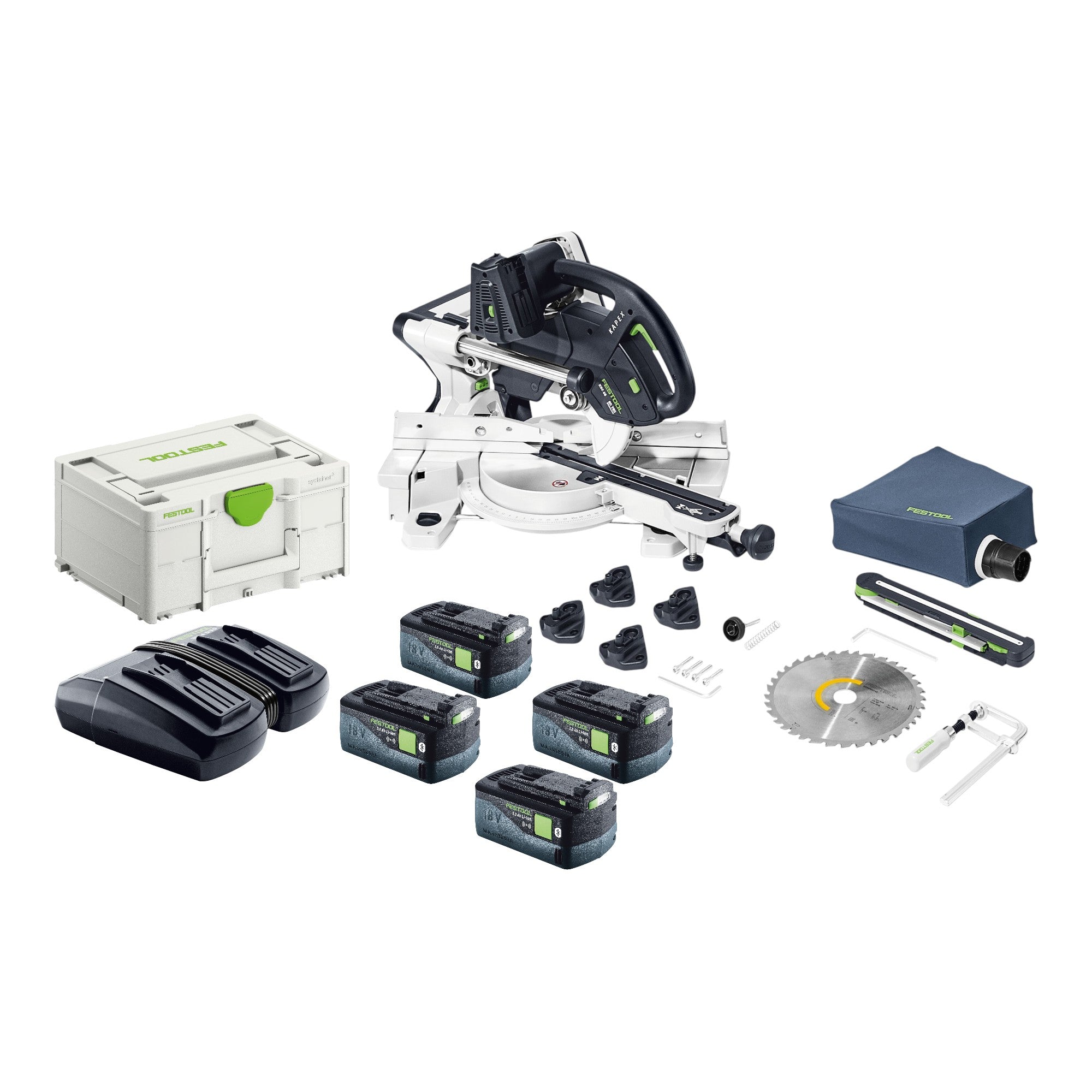 Festool KAPEX KSC 60 EB Basic Akku Kapp Zugsaege 18 V 36 V 216 mm Brushless 4x Akku 5 0 Ah Ladegeraet Systainer 0 - toolbrothers