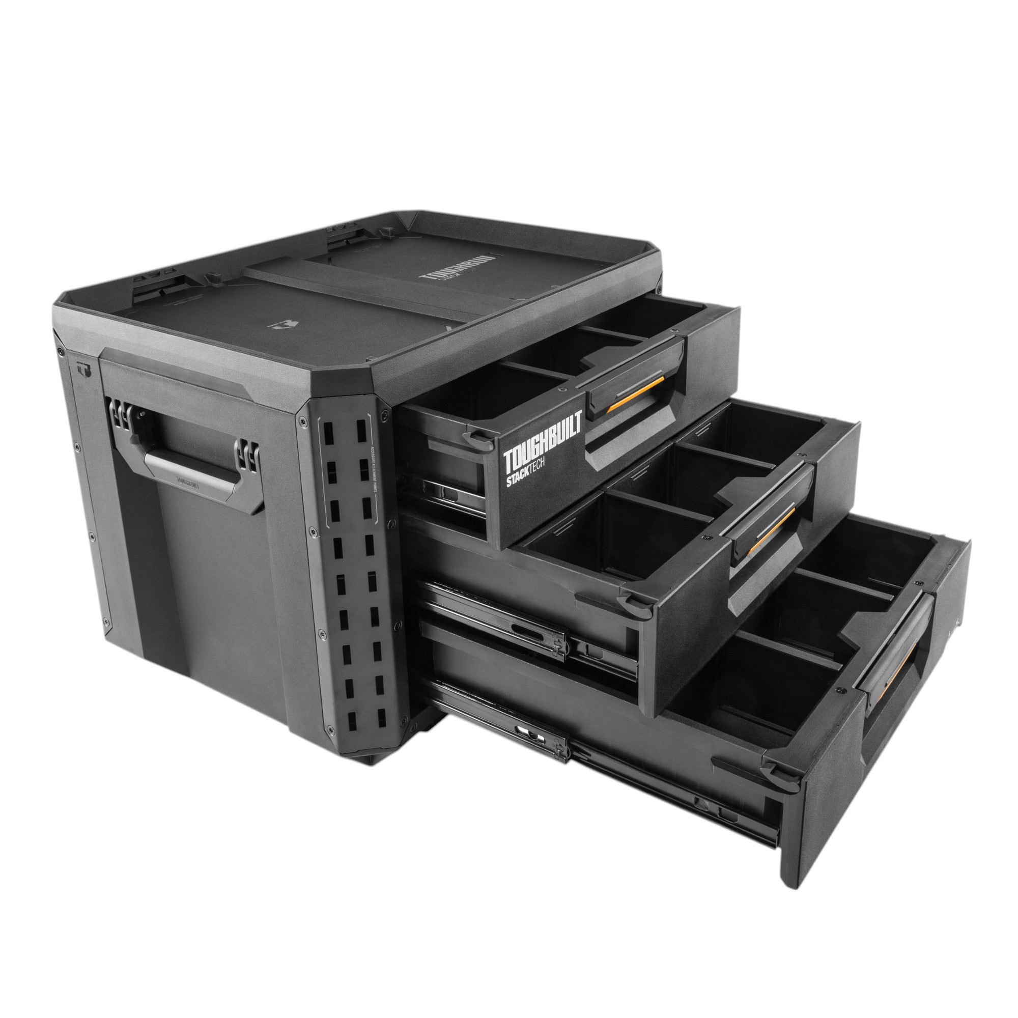 Toughbuilt STACKTECH TB B1 D 70 3 XL Werkzeugkiste Box mit 3 Schubladen 53 x 40 x 39 cm 22x Trennwand 0 - toolbrothers