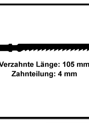 Festool S 105/4/5 Stichsägeblatt WOOD BASIC ( 204315 ) für PS 300, PSB 300, PS 400, PSC 400, PSBC 400, PSB 400, PS 420, PSB 420, PSC 420, PSBC 420