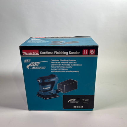 Makita DBO 480 Z Akku Schwingschleifer 18 V 112 x 102 mm Solo Leicht Gebraucht 3 - toolbrothers