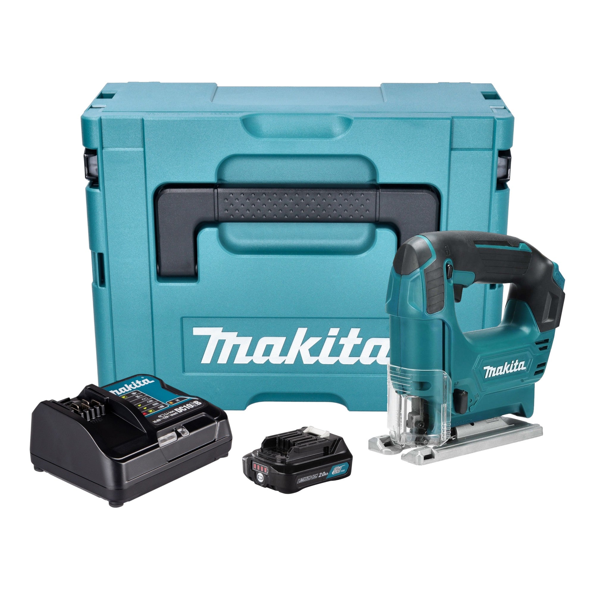 Makita JV 101 DSA1J Akku Stichsaege 12 V max 65 mm 1x Akku 2 0 Ah Ladegeraet Makpac 0 - toolbrothers