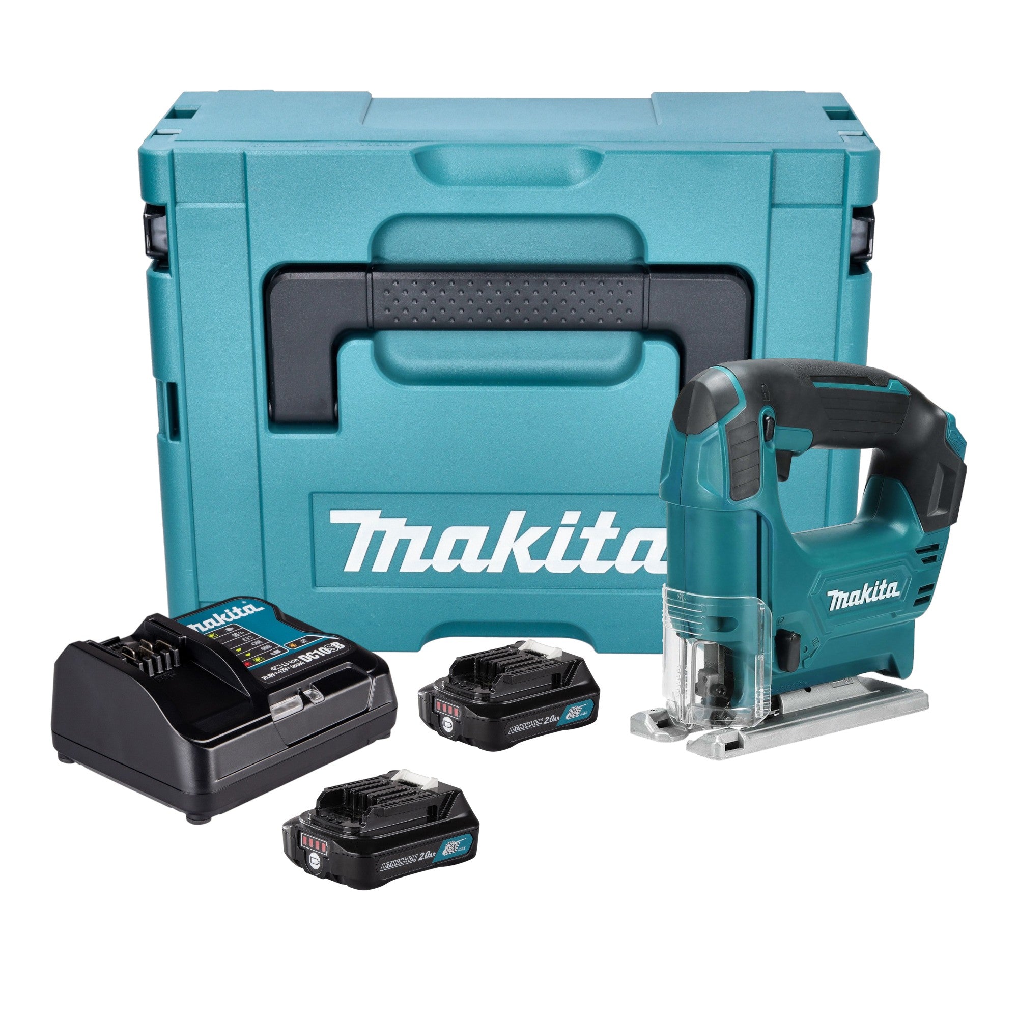 Makita JV 101 DSAJ Akku Stichsaege 12 V max 65 mm 2x Akku 2 0 Ah Ladegeraet Makpac 0 - toolbrothers