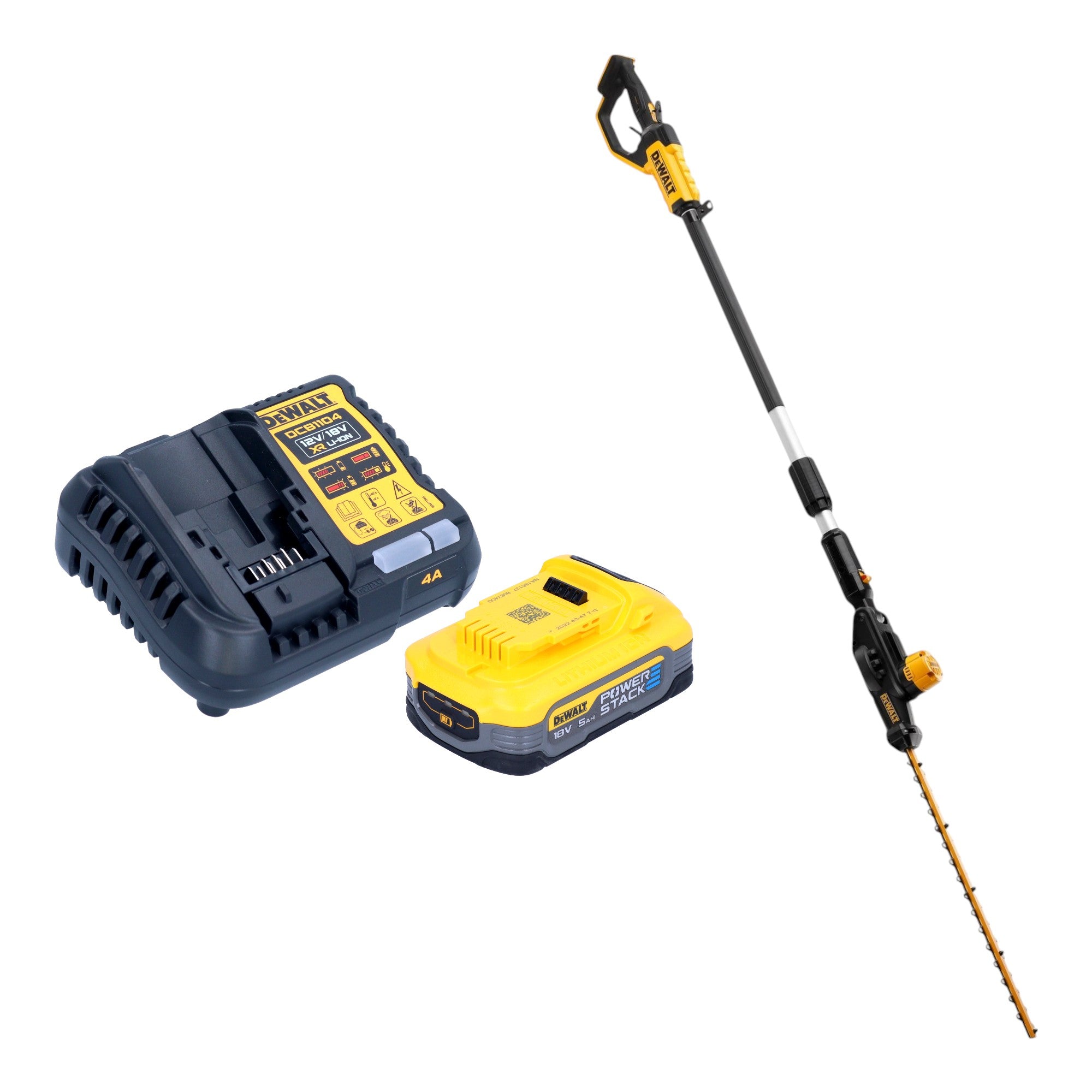 DeWalt DCMPH 566 H1 Akku Stabheckenschere 18 V 55 cm 1x Powerstack Akku 5 0 Ah Ladegeraet 0 - toolbrothers
