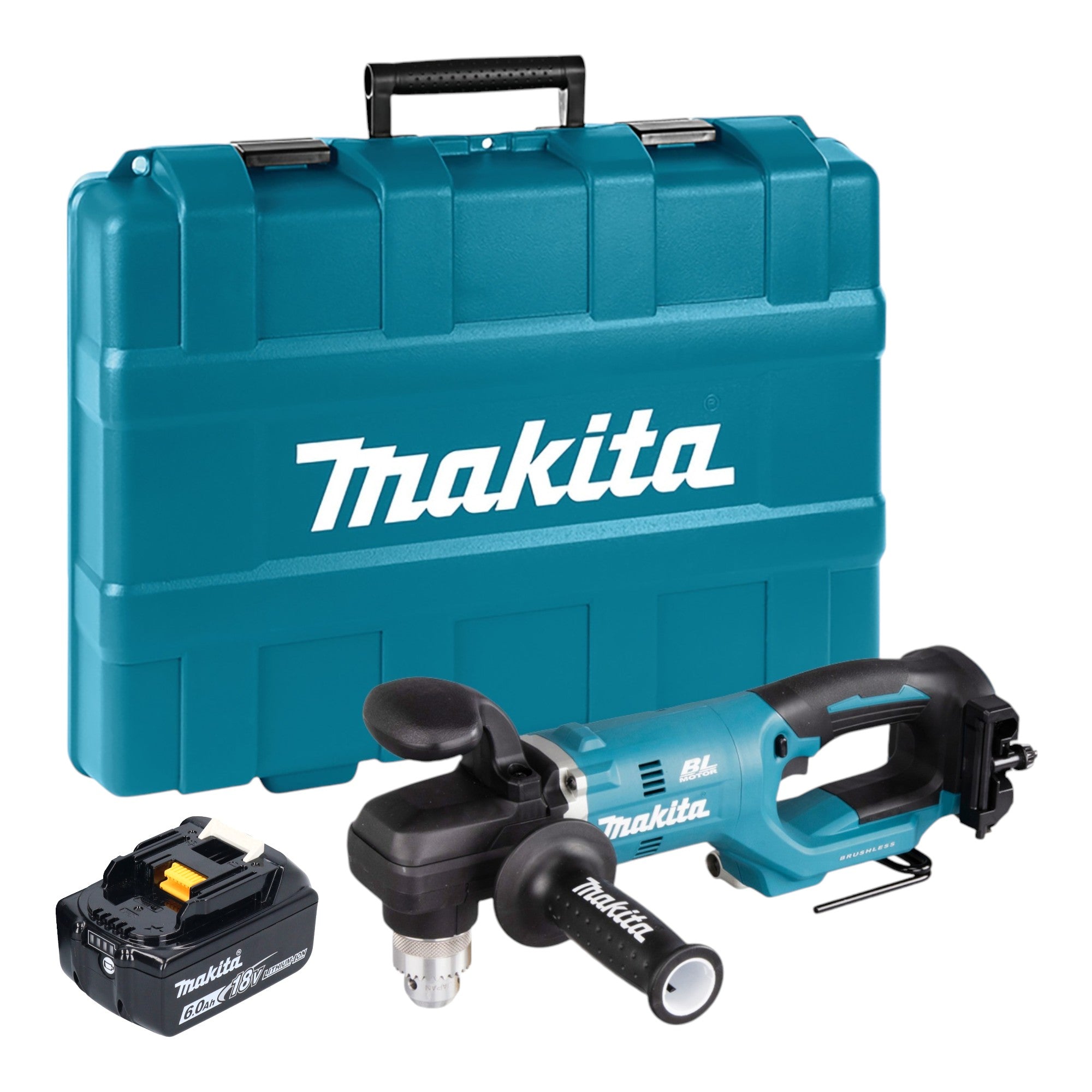 Makita DDA 450 G1K Akku Winkelbohrmaschine 18 V 70 Nm Brushless 1x Akku 6 0 Ah Koffer ohne Ladegeraet 0 - toolbrothers