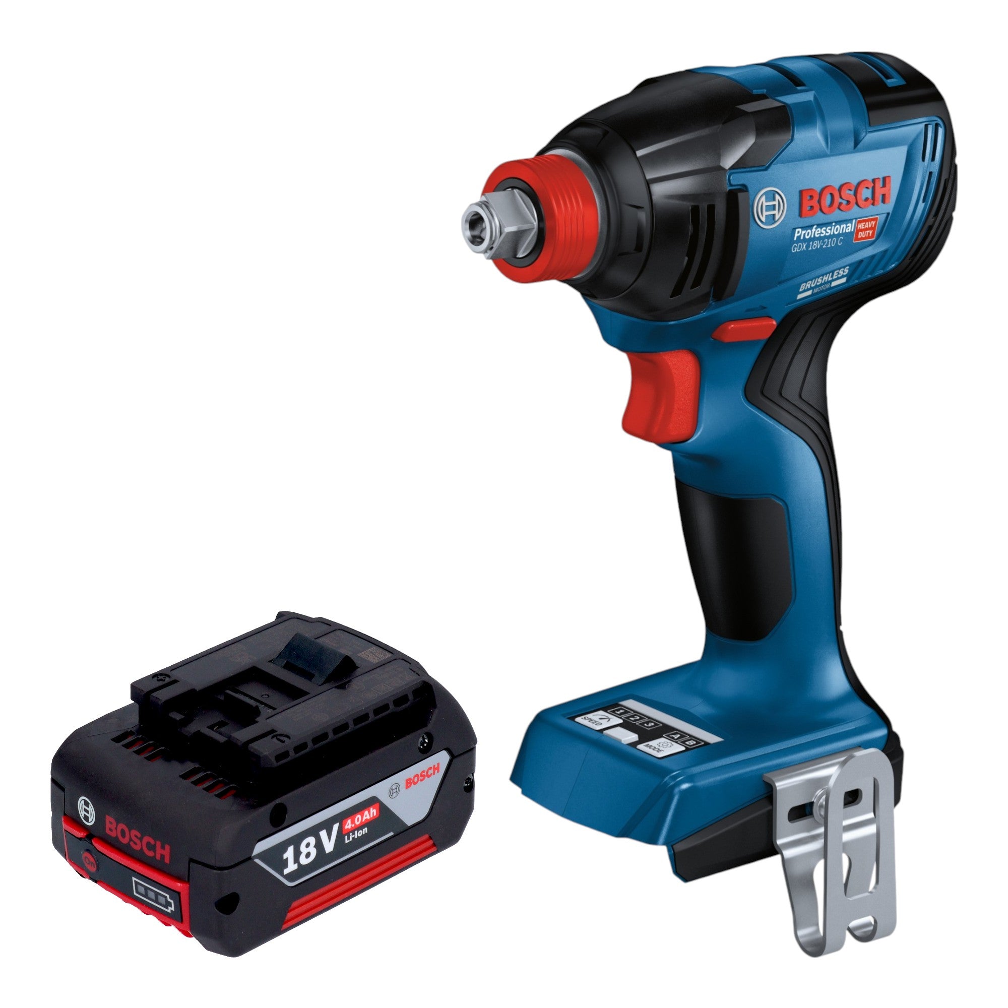 Bosch GDX 18V 210 C Professional Akku Drehschlagschrauber 18 V 210 Nm Brushless 1x Akku 4 0 Ah ohne Ladegeraet 0 - toolbrothers