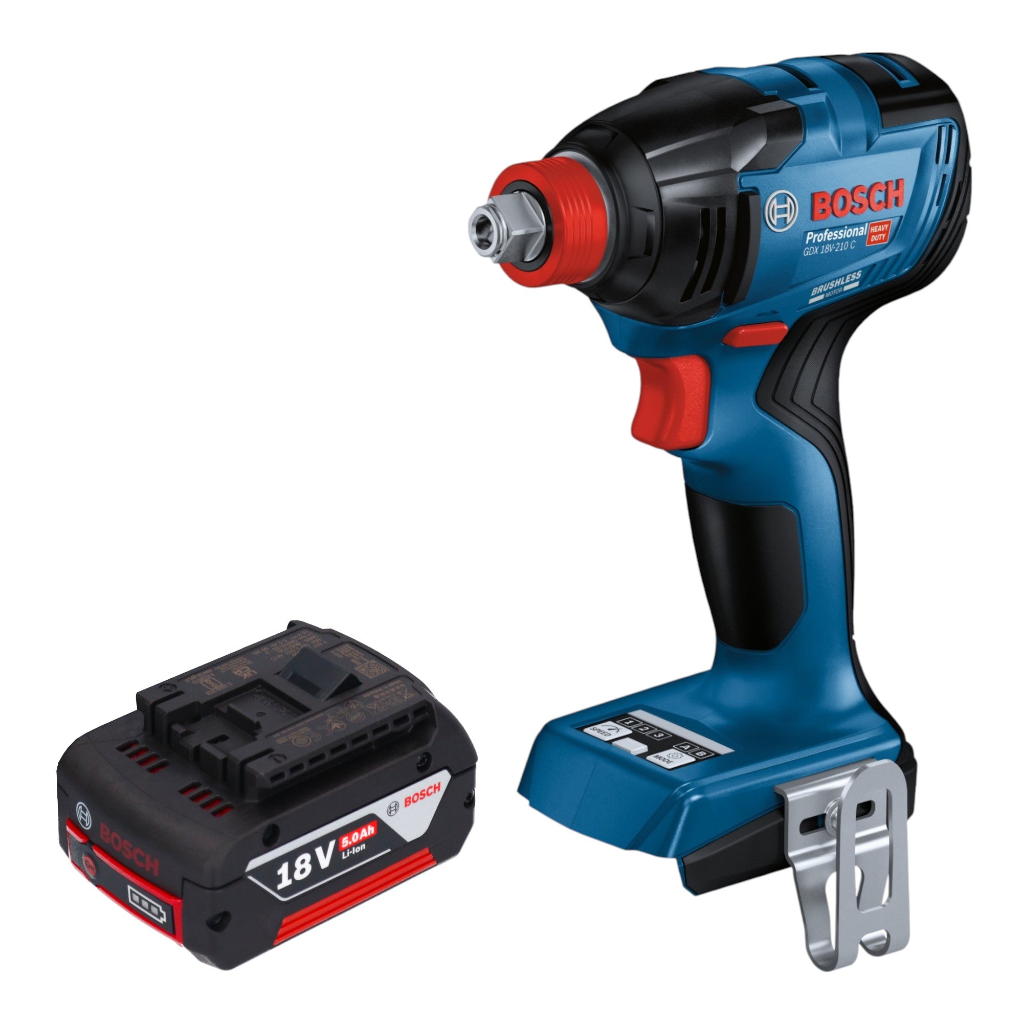 Bosch GDX 18V 210 C Professional Akku Drehschlagschrauber 18 V 210 Nm Brushless 1x Akku 5 0 Ah ohne Ladegeraet 0 - toolbrothers