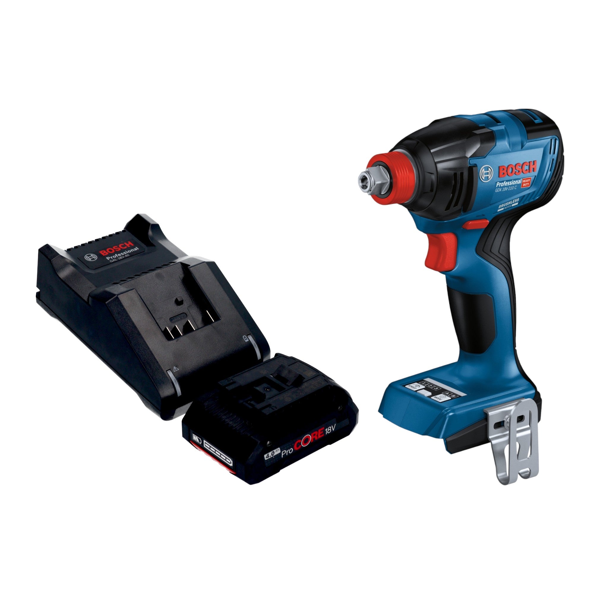 Bosch GDX 18V 210 C Professional Akku Drehschlagschrauber 18 V 210 Nm Brushless 1x ProCORE Akku 4 0 Ah Ladegeraet 0 - toolbrothers