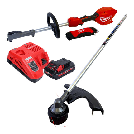 Milwaukee M18 FOPH2 LTA 301 Akku Basiseinheit 18 V Brushless Rasentrimmer Aufsatz 1x Akku 3 0 Ah Ladegeraet 0 - toolbrothers