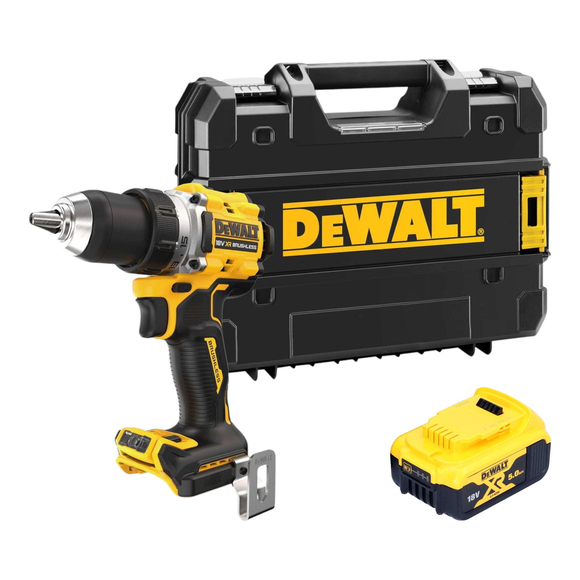 DeWalt DCD 800 NT Akku Bohrschrauber 18 V 90 Nm Brushless 1x Akku 5 0 Ah TSTAK ohne Ladegeraet 0 - toolbrothers
