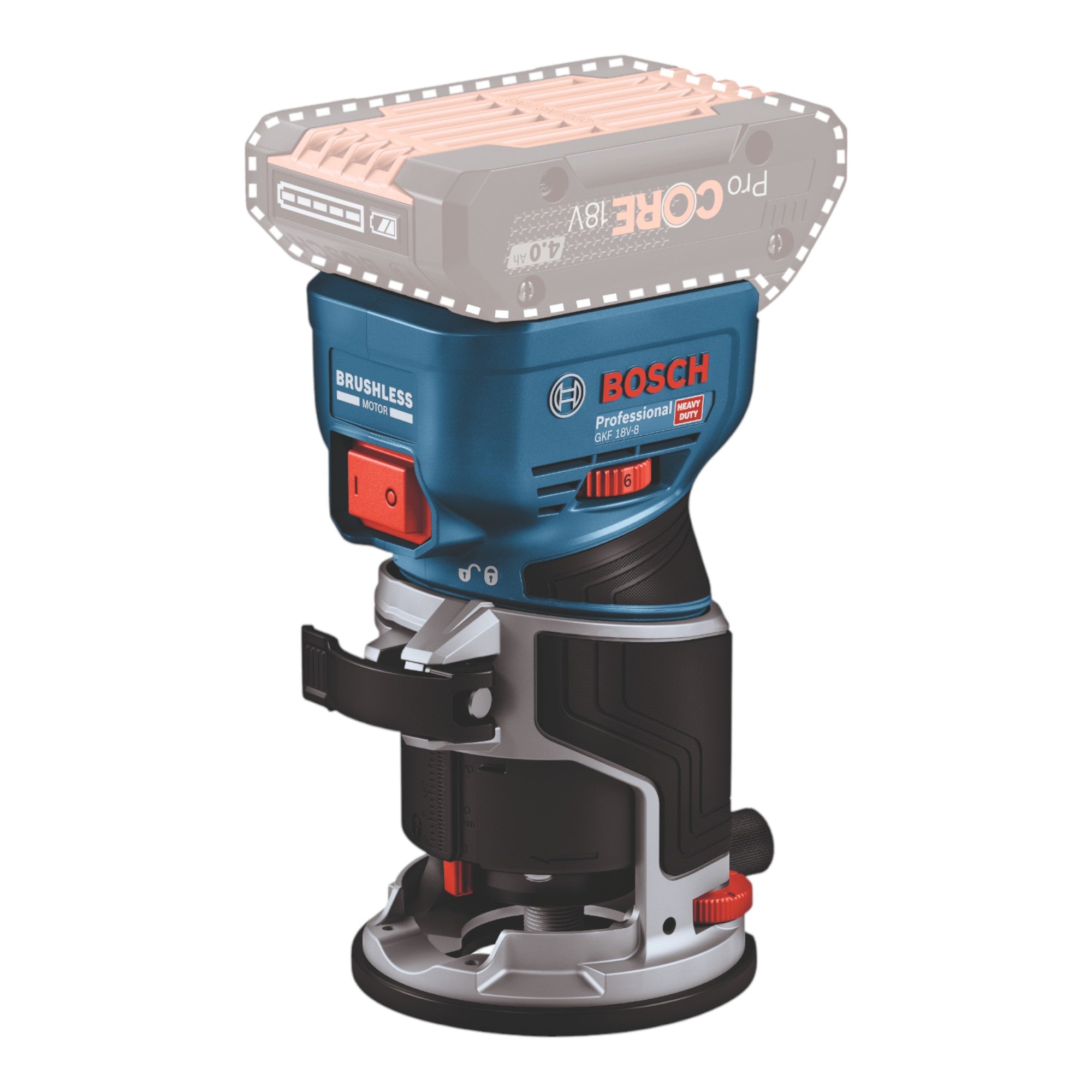 Bosch GKF 18V 8 Professional Akku Kantenfraese 18 V 8 0 mm Brushless 1x Akku 4 0 Ah ohne Ladegeraet 3 - toolbrothers