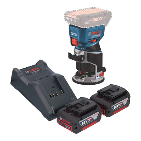 Bosch GKF 18V 8 Professional Akku Kantenfraese 18 V 8 0 mm Brushless 2x Akku 4 0 Ah Ladegeraet 0 - toolbrothers