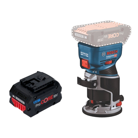 Bosch GKF 18V 8 Professional Akku Kantenfraese 18 V 8 0 mm Brushless 1x ProCORE Akku 5 5 Ah ohne Ladegeraet 0 - toolbrothers