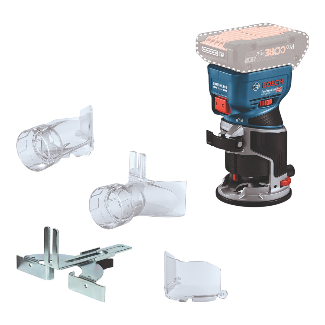 Bosch GKF 18V-8 Posa professionale per bordi a batteria 18 V 8,0 mm senza spazzole + 1x batteria ricaricabile ProCORE 8,0 Ah - senza caricabatterie