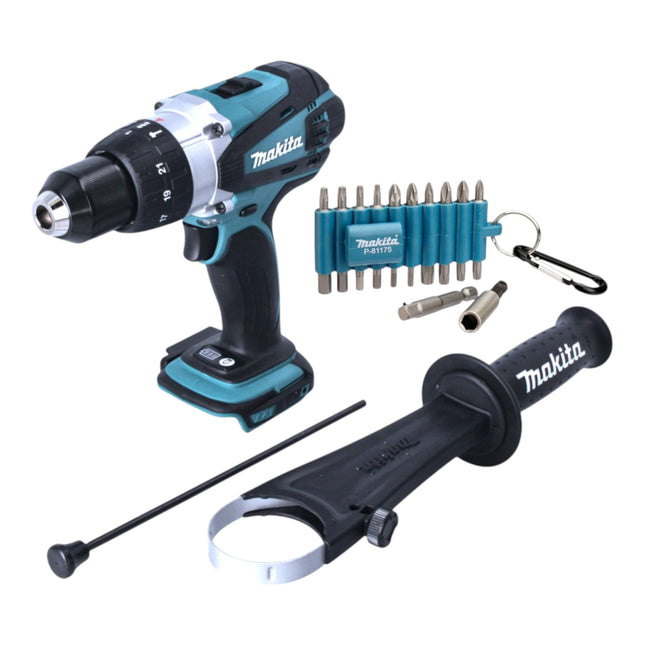 Makita DHP 458 Z Akku Schlagbohrschrauber 18 V 91 Nm 22 tlg Bit Set ohne Akku ohne Ladegeraet 0 - toolbrothers