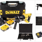 DeWalt DCH 133 P2 Akku Kombihammer 18V 2,6J SDS plus Brushless + 2x Akku 5,0Ah + Ladegerät + TSTAK + 17 tlg Bohrer Meißel Set - Toolbrothers