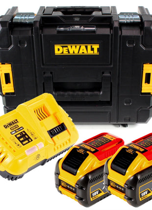 DeWalt Akku Plus Starter Set DCB118X2T in TSTAK II Systemkoffer mit passender Einlage inkl. 2 x 9,0 Ah Akku + Ladegerät - Toolbrothers