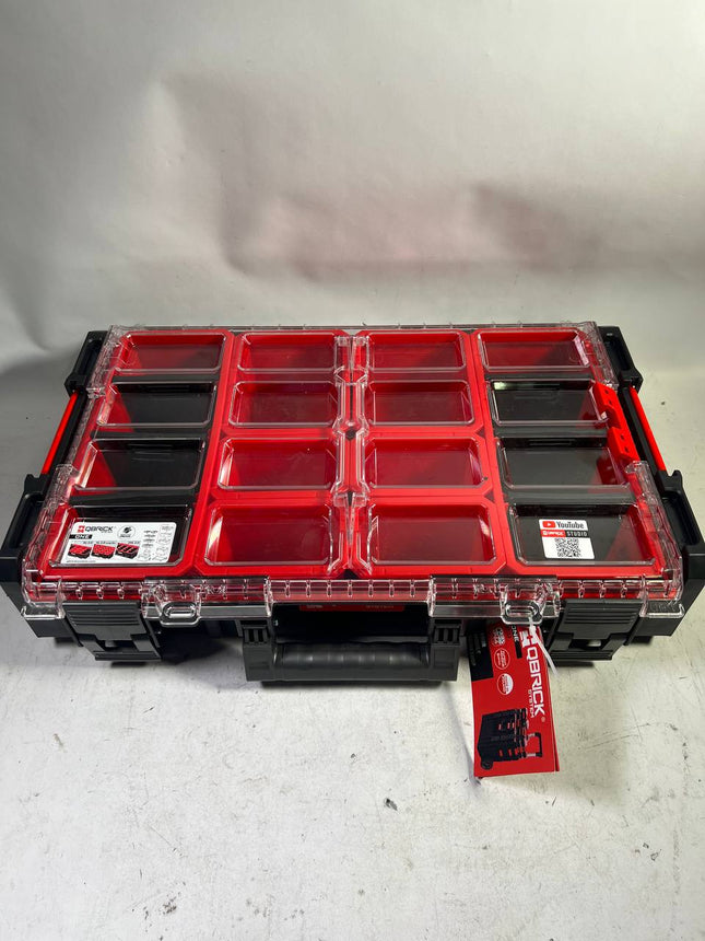 Qbrick System ONE Organizer XL 2 0 stapelbar 582 x 387 x 131 mm 13 5 l IP66 mit 6 Inlays und 6 Trennwaende Beschaedigt 1 - toolbrothers