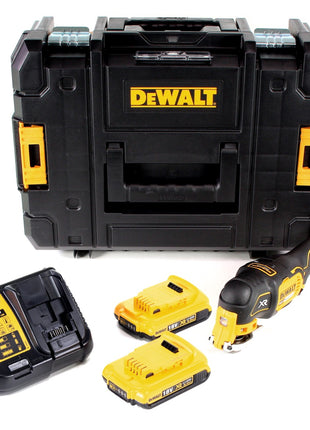 DeWalt DCS 355 D2 Akku Oszillierer 18V Brushless Solo + 2x Akku 2,0Ah + Ladegerät + TSTAK - Toolbrothers