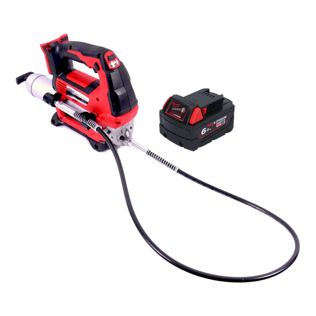 Milwaukee M18 GG 601 Akku Fettpresse 18 V 690 bar 1x Akku 6 0 Ah ohne Ladegeraet 0 - toolbrothers
