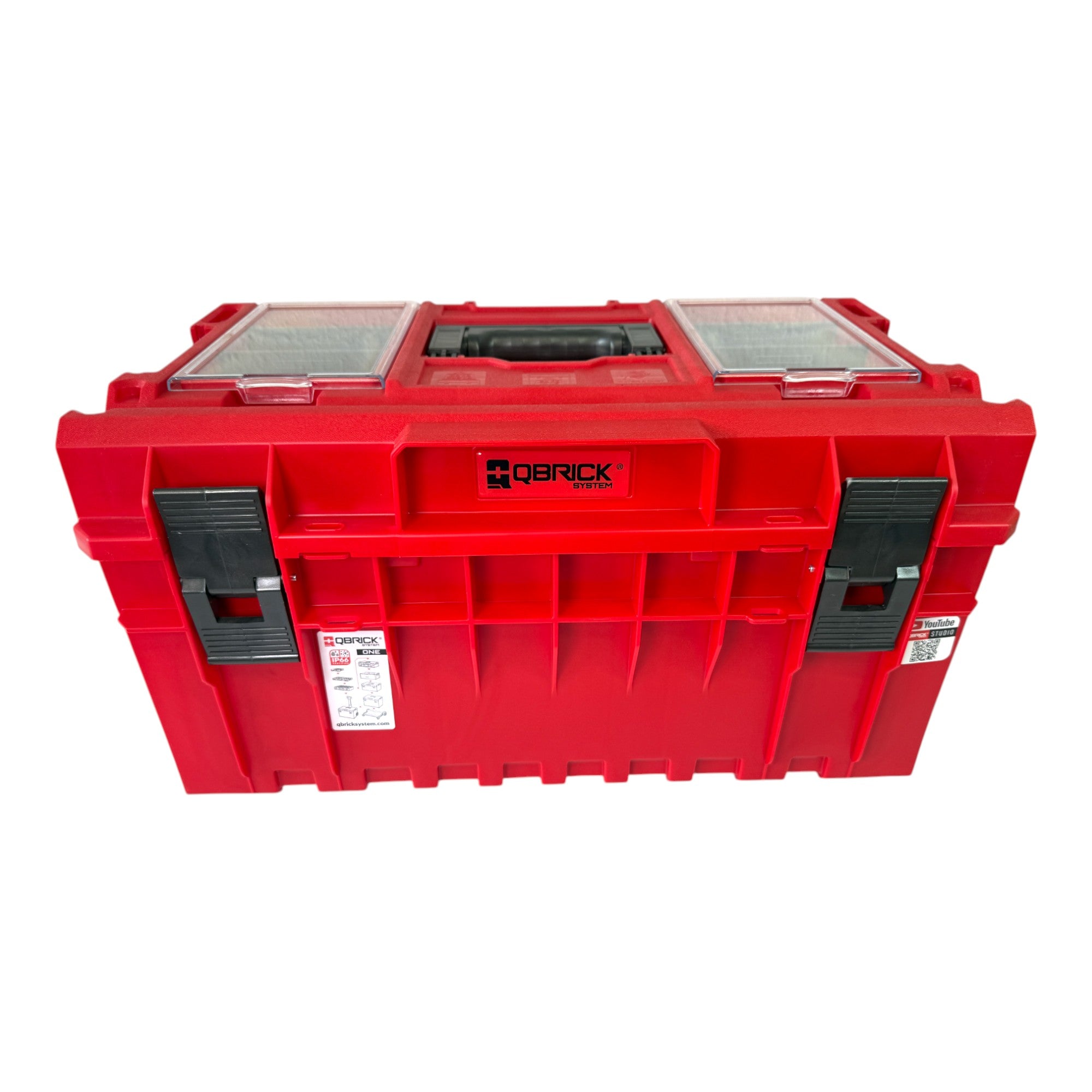 Qbrick System ONE 350 Profi RED ULTRA HD Custom Werkzeugkoffer modularer Organizer 585 x 385 x 320 mm 38 l stapelbar IP66 alte Version 1 - toolbrothers
