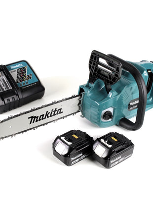 Makita DUC 355 RM2 Akku Kettensäge 36V ( 2x18 V ) Brushless 35 cm + 2x 4,0 Ah Akku + Ladegerät - Toolbrothers