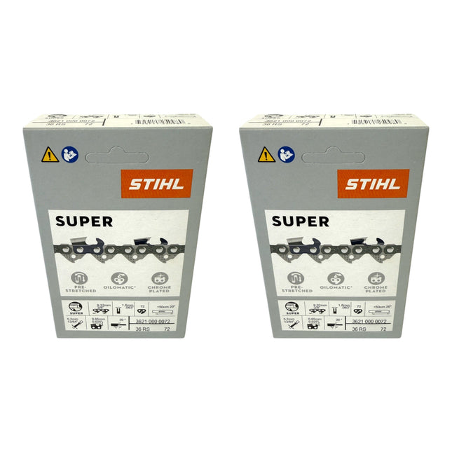 Stihl 2x 3 8 Rapid Super 3 RS3 Saegekette 50 cm 3 8 1 6 mm 72 TG 2 Stueck 2x 36260000072  0 - toolbrothers
