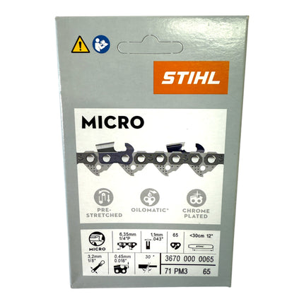 Stihl 2x 1 4 Picco Micro 3 PM3 Saegekette 30 cm 1 4 P 1 1 mm 65 TG 2 Stueck 2x 36700000065  3 - toolbrothers