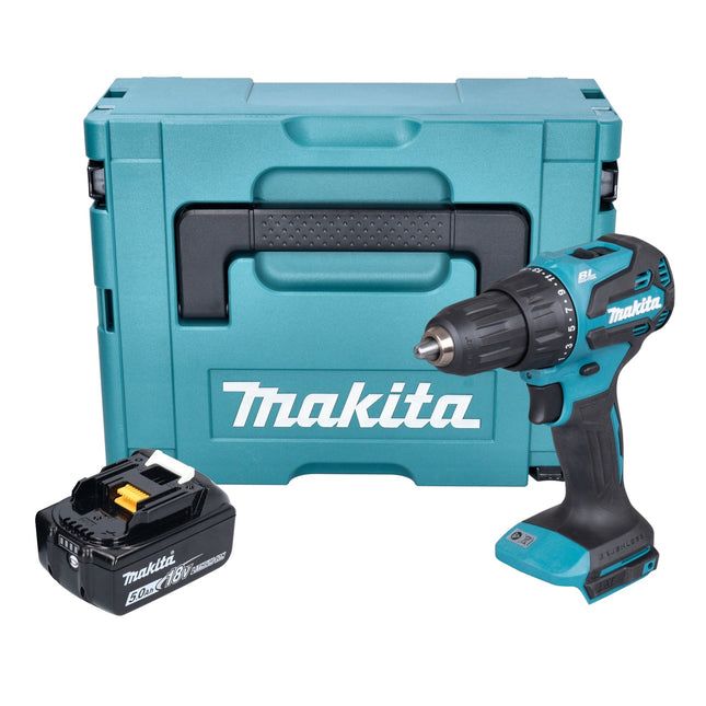 Makita DHP 490 T1J Akku Schlagbohrschrauber 18 V 65 Nm Brushless 1x Akku 5 0 Ah Makpac ohne Ladegeraet 0 - toolbrothers