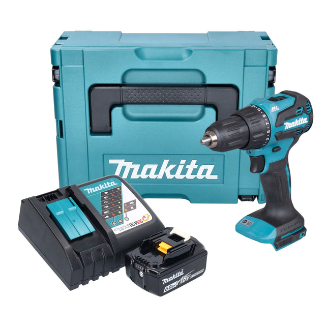 Makita DHP 490 RG1J Akku Schlagbohrschrauber 18 V 65 Nm Brushless 1x Akku 6 0 Ah Ladegeraet Makpac 0 - toolbrothers