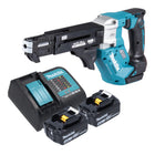 Makita DFR 552 SM Akku Magazinschrauber 18 V 25 55 mm Brushless 2x Akku 4 0 Ah Ladegeraet 0 - toolbrothers