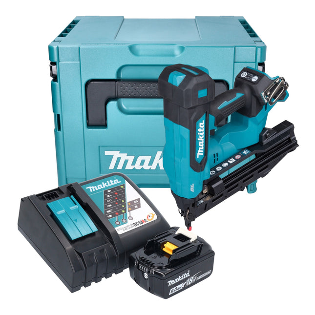 Makita DBN 610 RG1J Akku Stauchkopfnagler 18 V 32 64 mm Brushless 1x Akku 6 0 Ah Ladegeraet Makpac 0 - toolbrothers
