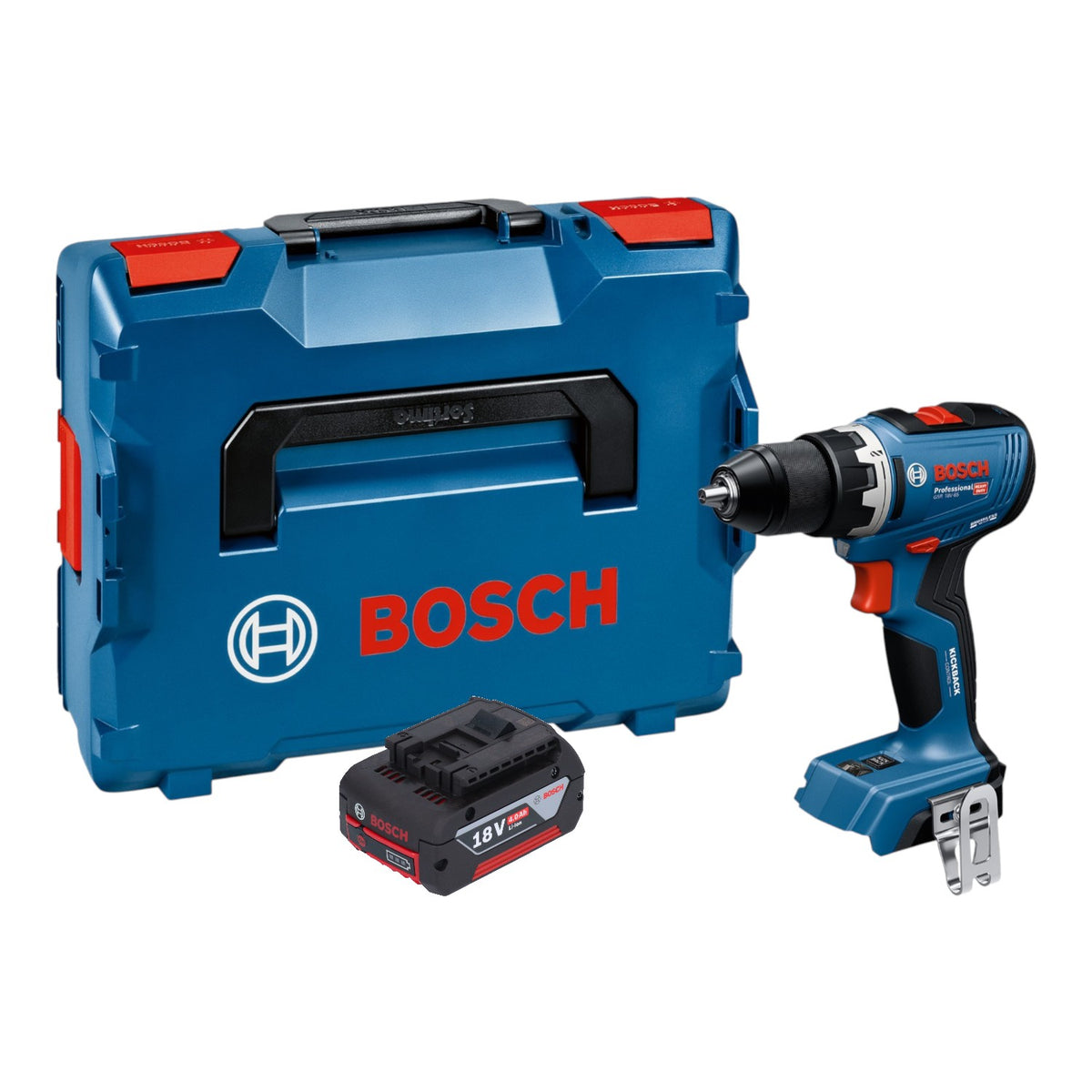 Trapano avvitatore a batteria Bosch GSR 18V-65 Professional 18 V 63 Nm Brushless + 1x batteria 4,0 Ah + L-Boxx - senza caricabatterie