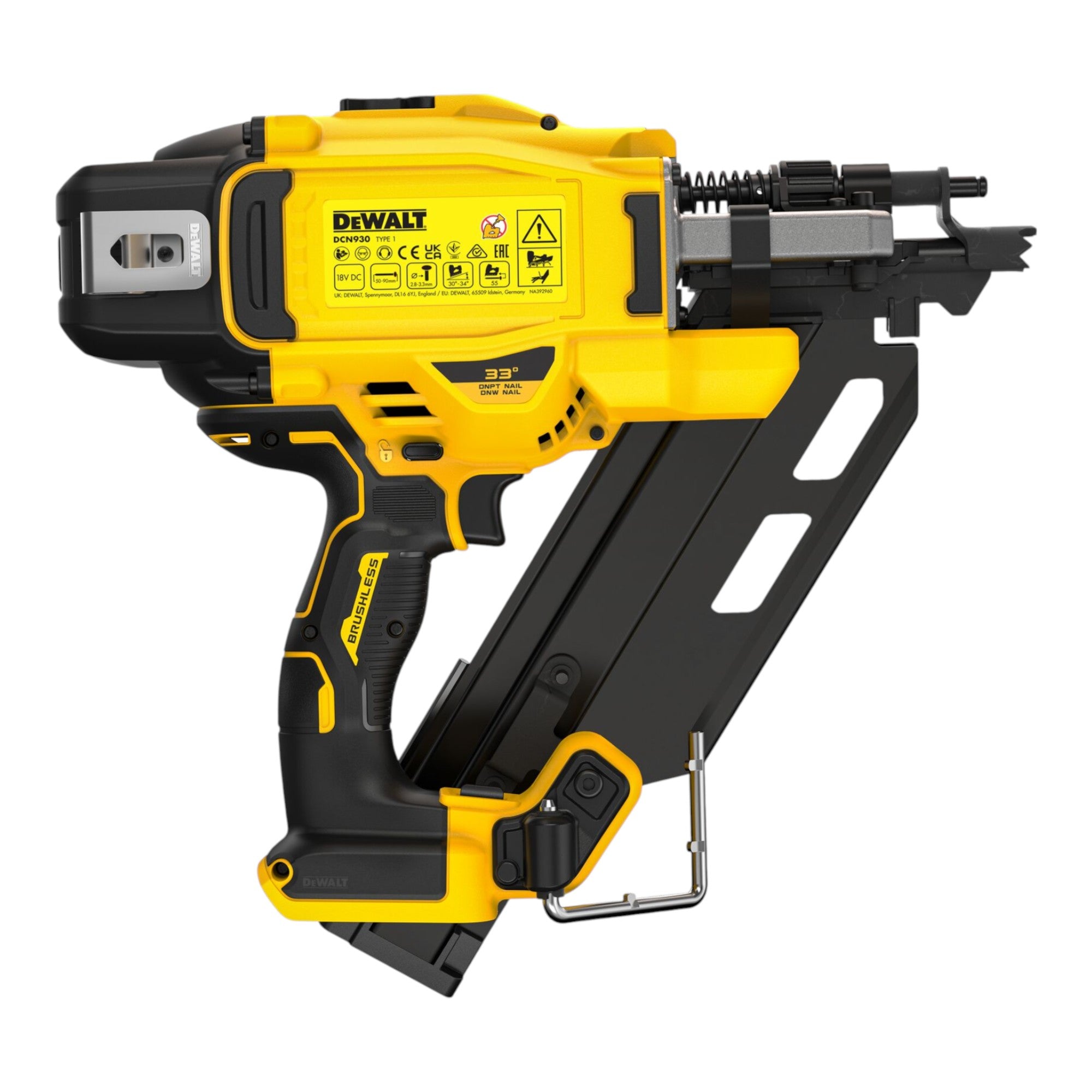DeWalt DCN 930 N Akku Nagler 18 V 50 90 mm Brushless 1x Akku 5 0 Ah ohne Ladegeraet 4 - toolbrothers